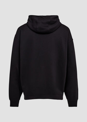 Sort unisex hoodie fra Perfect Jeans, set bagfra.